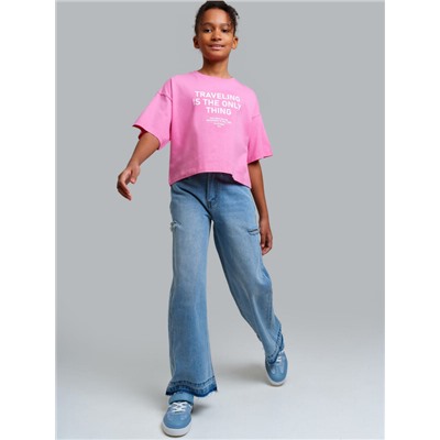 Фуфайка трикотажная для девочек (футболка)