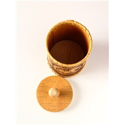 Туес с кантами «Лесная красавица», банка для хранения, береста