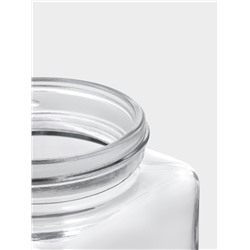 Банка для сыпучих Доляна «Призма», 750 мл, 9×14.5 см, с металлической крышкой, стекло, прозрачная