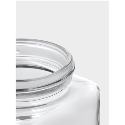 Банка для сыпучих Доляна «Призма», 750 мл, 9×14.5 см, с металлической крышкой, стекло, прозрачная