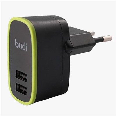 Адаптер Сетевой budi M8J056E(NC) (повр. уп.) 2USB 2,4A/10W (black)