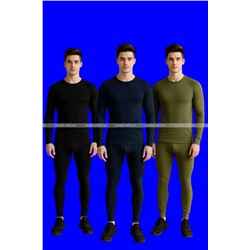 1 комплект - Термобелье мужское с начесом Узбекистан цвет ХАКИ