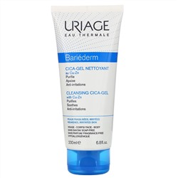 Uriage, Bariederm, Cleansing Cica-Gel with Cu-Zn, Fragrance-Free, 6.8 fl oz (200 ml)