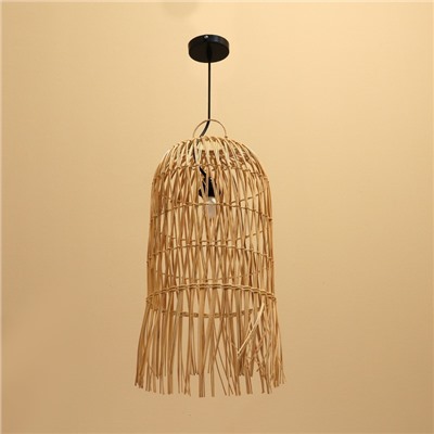 Светильник потолочный из ротанга «Риза», 1×120 Вт, Е27, 30×30×60 см