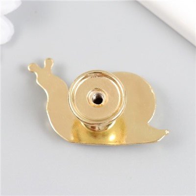 Ручка для шкатулки металл «Улитка», золото, 2.8×5.2 см