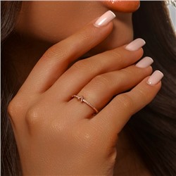 Кольцо ювелирная бижутерия коллекция "Дубай", покрытие позолота, вставка: фианиты, цвет: прозрачный, 17 р, арт.219.402-17