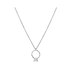 Колье из серебра куб.циркон., ТФК-81