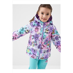 Куртка текстильная с полиуретановым покрытием для девочек (ветровка) PLAYTODAY, 1240298