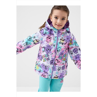 Куртка текстильная с полиуретановым покрытием для девочек (ветровка) PLAYTODAY, 1240298