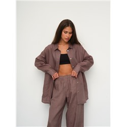 Рубашка длинная  S022_Mars Brown/Кофе