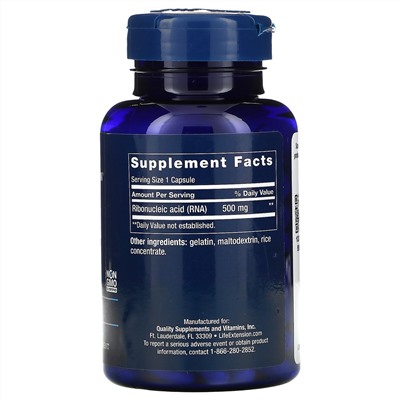 Life Extension, RNA Capsules, 500 mg, 100 Capsules