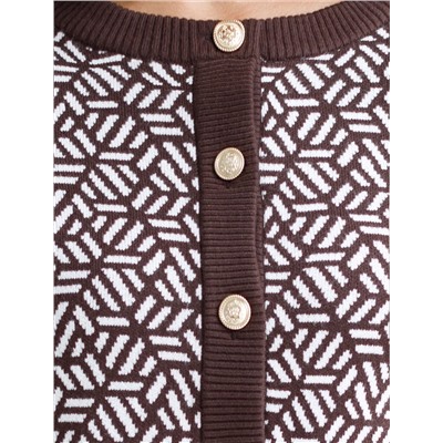 Жакет жаккардовой вязки с кашемиром