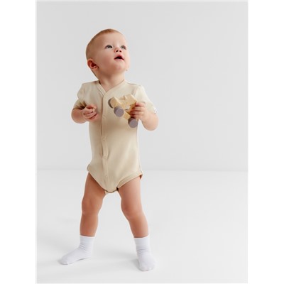 Боди детское MINAKU Nature, рост 54-56 см, бежевое