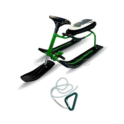 Игрушка Снегокат детский 208 "Auto Car" с высокой рамой и со спинкой (MotoGreen)