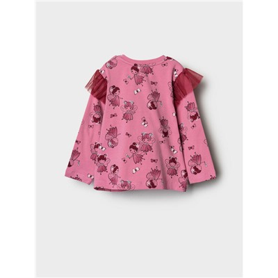 Джемпер детский трикотажный для девочек (футболка с длинными рукавами)