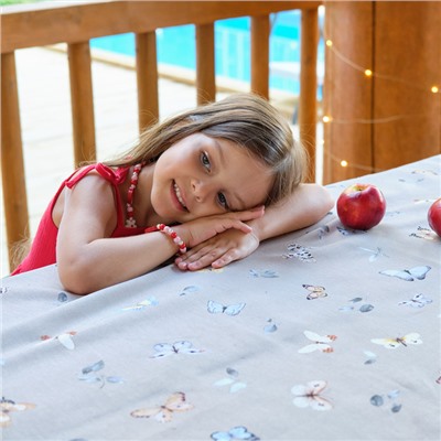 Скатерть Этель Butterflies 146×220 см, 100% хлопок, рогожка 186 г/м²