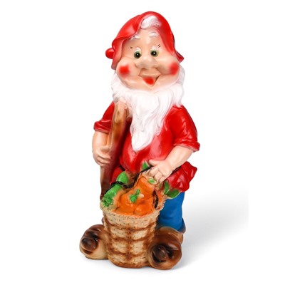 Садовая фигура из гипса «Гном с корзиной овощей», 70×30×34 см, МИКС