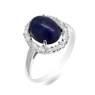 Кольцо из серебра лазурит, К1058