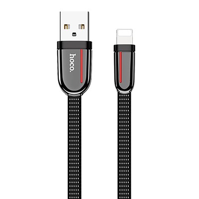 Кабель USB - Apple lightning Hoco U74 12W 120см 2,4A  (black)
