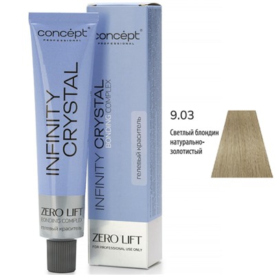 CONCEPT Infinity Crystal Гелевый полуперманентный краситель для волос 9/03 светлый блондин натурально-золотистый 60 мл