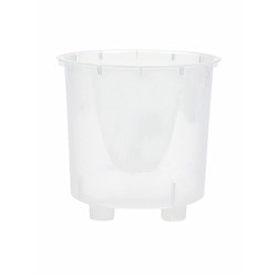 Кашпо для цветов Genius, 2.5 л, d=15.7 см, h=15.6 см, пластиковое, со вставкой, прозрачное