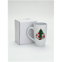 Кружка новогодняя «Пингвины», матовая широкая, 530 мл