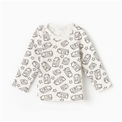 Лонгслив детский цвет белый/молоко, рост 62