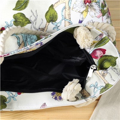 Сумка пляжная на молнии 45х32х14 см Калибри / BB10 /уп 1/