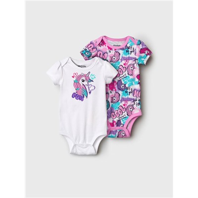 Боди детское трикотажное для девочек, 2 шт в комплекте