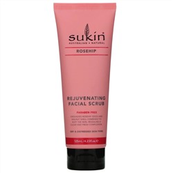 Sukin, Rejuvenating Facial Scrub, Rosehip, 4.23 fl oz (125 ml)