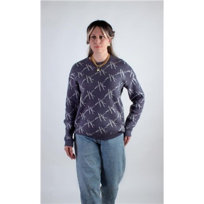 Джемпер Штрихи арт.1897 (Темно-серый)