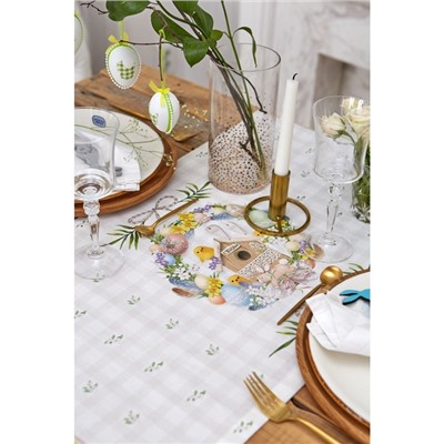Дорожка на стол «Уютная Пасха», 40×146 см, 100% хлопок, саржа 190 г/м²