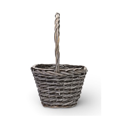 Корзина плетёная для хранения Penelope, ива, овальная, серая, набор 3 шт.