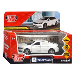 Машина металл Volkswagen passat 12 см, двери, багаж, инерц, белый