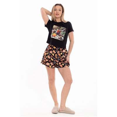 Пижама футболка и шорты М325441Пчо