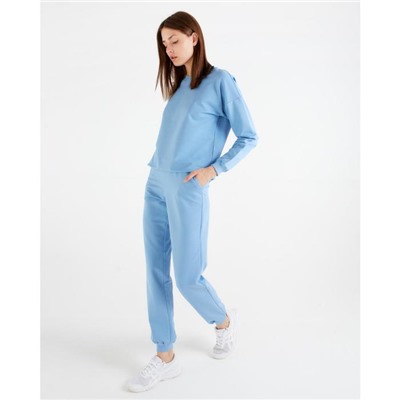 Костюм женский (свитшот, брюки) MINAKU: Casual Collection, размер 50, голубой