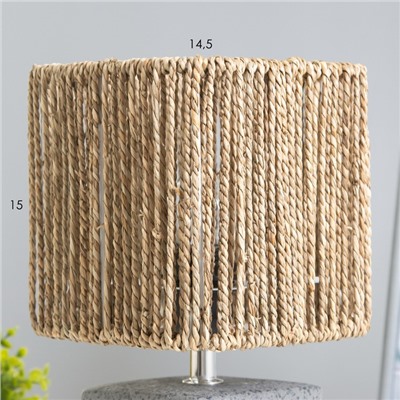 Настольная лампа RISALUX «Каре», E27, 40 Вт, 15×15×29 см, серая