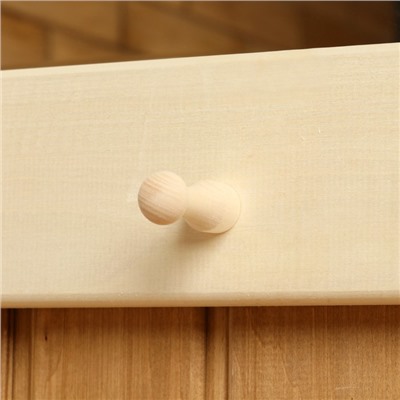 Зеркало для бани и сауны, 45×50 см, с полкой, 3 крючка