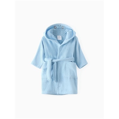 Халат махровый детский Этель «Акула», размер 32 (110-116 см), голубой