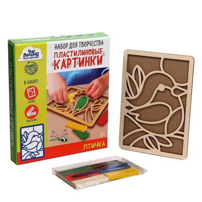 Пластилиновые картинки «Птичка», 21×15 см