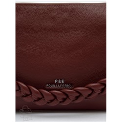 Сумка женская кожаная 2352Y wine red Polina&Eiterou