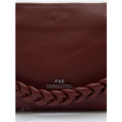 Сумка женская кожаная 2352Y wine red Polina&Eiterou