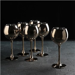 Набор бокалов для вина «Золото», 280 мл, 6 шт., цвет золотой