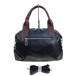 Женская сумка из натуральной кожи, цвет  черный