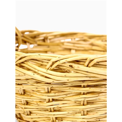 Корзина плетёная для хранения Fibre, с ручкой, бежевая, набор 3 шт.