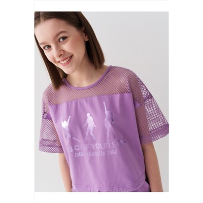 Джемпер трикотажный для девочек (футболка) PLAYTODAY, 1240222