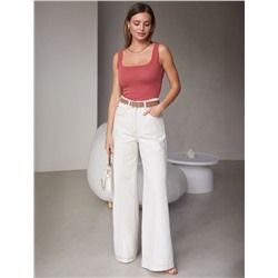 Топ облегающий из эластичного хлопка