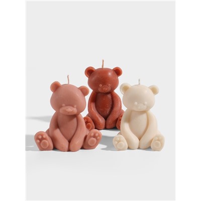 Свеча «Плюшевый Мишка», 6×6×9 см, соевый воск, МИКС