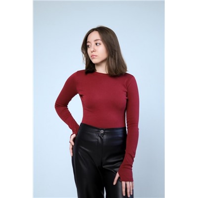 00001 лонгслив (Бордовый)