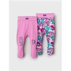 Ползунки детские трикотажные для девочек, 2 шт в комплекте